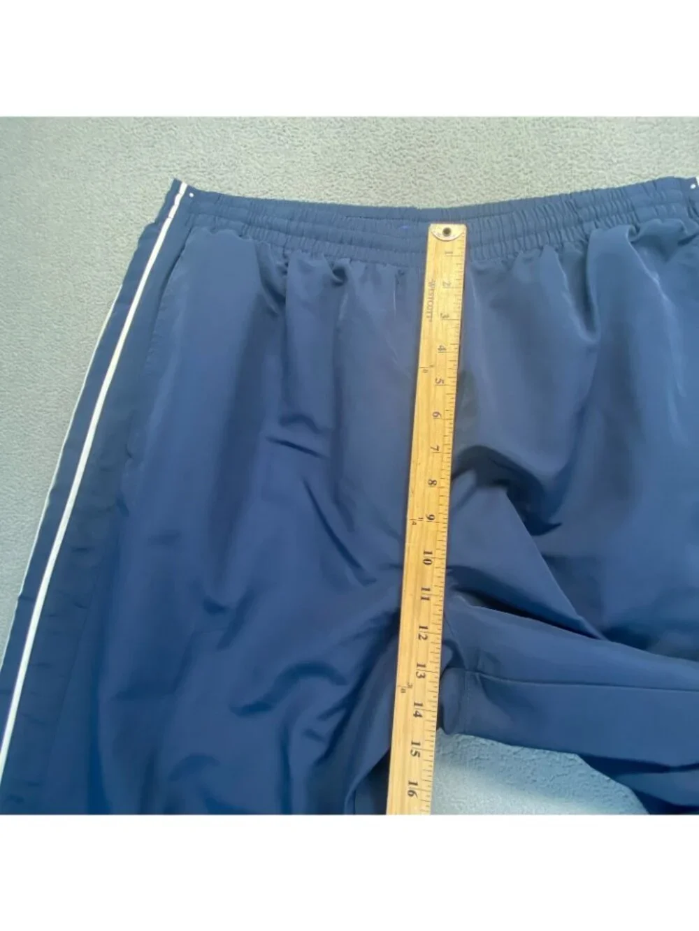 Vintage Reebok Pants Mens XL Navy 90s Y2K Parachute Track Windbreaker Lined
